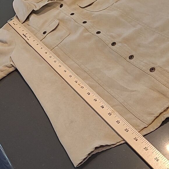 Croft&Barrow sz S button front shirt 100% poly feels like suade - Picture 4 of 9
